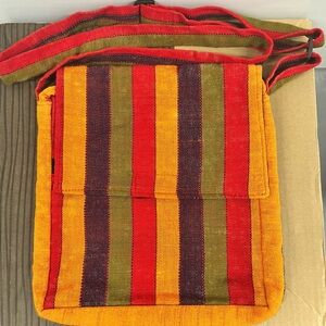 Colorful Striped Shoulder Bag